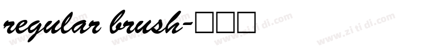 regular brush字体转换